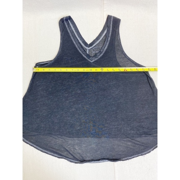 We The Free Breezy Charcoal Black Burnout Sleeveless Tank Raw Hem Small - Picture 11 of 12